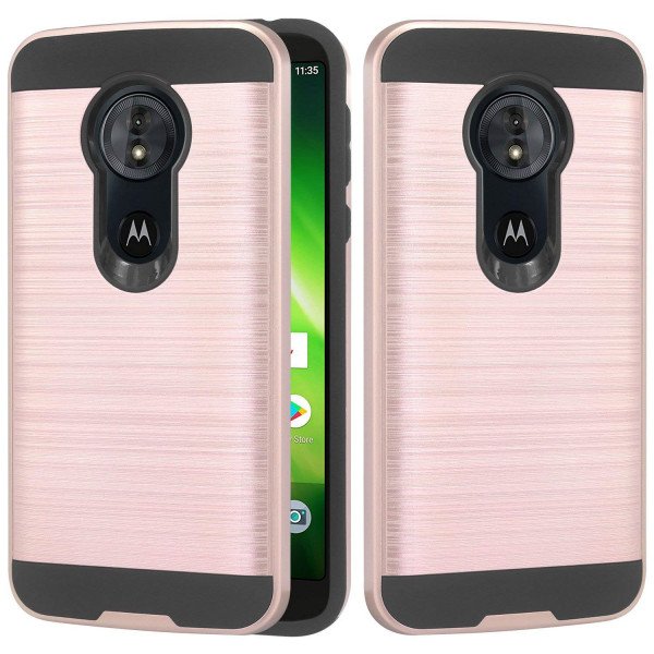 Wholesale Moto G6 Play / Moto G6 Forge (MOTO G Play 6th Gen) Armor Hybrid Case (Rose Gold)